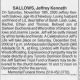 Jeff Sallows obit