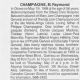 Raymond Champagne obit 