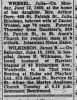 Julia Bilodeau obituary 1950 ottawa Journal