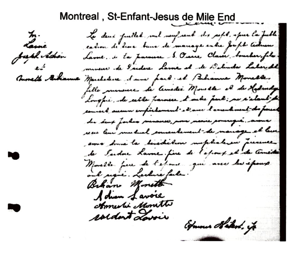 Mariage - Régistre paroissial 1917