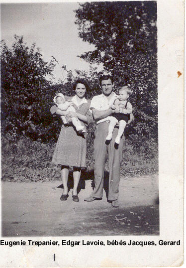 Edgar Lavoie & Eugénire Trépanier with their young family.