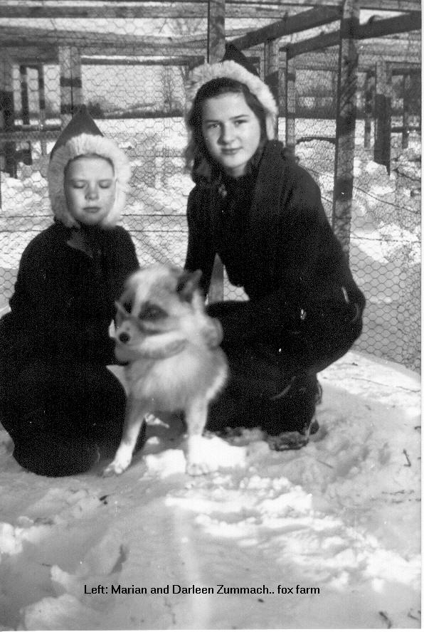 Darleen and Marion Zummach at the time they were raising fox